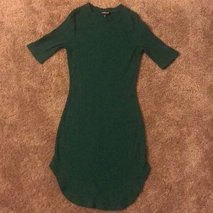 Fashion Nova Green Ribbed Dress
